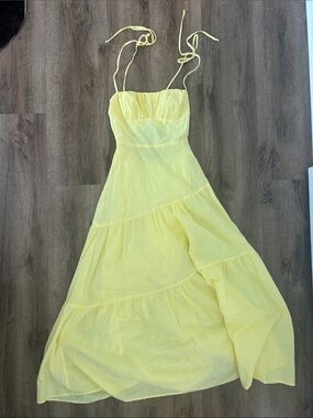 Petal & Pup Soft Yellow Spaghetti-Strap Sundress